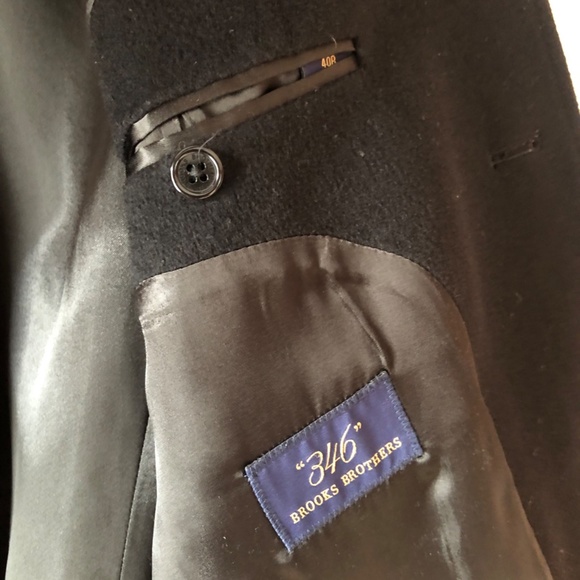 Brooks Brothers Black wool/cashmere coat full length. Timeless. Mint condition. - Picture 3 of 12